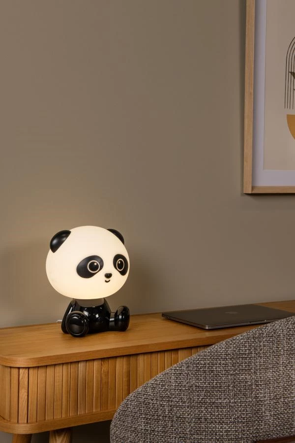 Lucide DODO PANDA - Tafellamp Kinderkamer - LED 3 StepDim - 1x3W 4000K - Zwart - sfeer 1